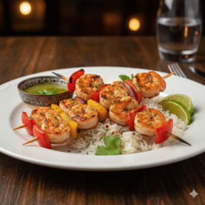 Photo of shrimp skewers